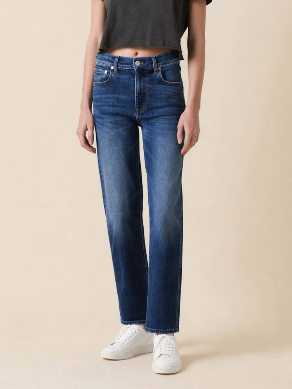 LE JEAN Sabine Ankle Straight Women’s Size 24 Blue High Rise Casual Stretch